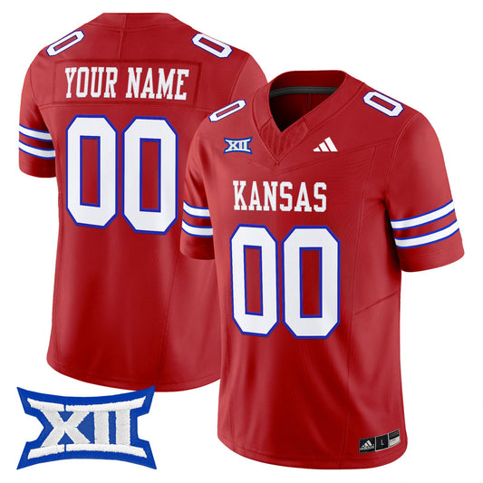 Custom Kansas Jayhawks Jersey Name, Number 2025 Vapor Limited Stitched Red