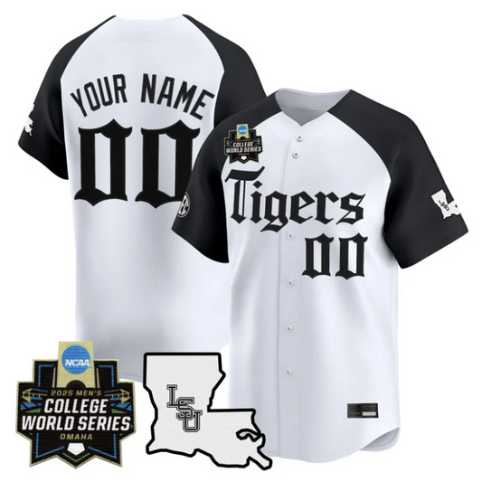 Custom LSU Tigers Jersey 2025 World Series Gothic Geaux Edition Stitched