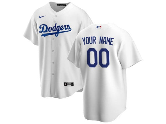 Custom Los Angeles Dodgers Cool Base Jersey - White
