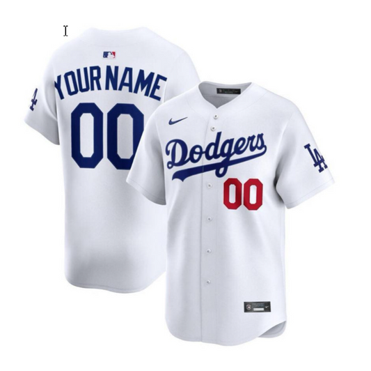 Custom Los Angeles Dodgers Jersey Name, Number All Stitched White