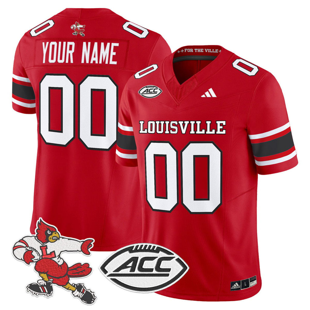 Custom Louisville Cardinals Jersey 1980s Throwback Vapor Limited Stitched Red