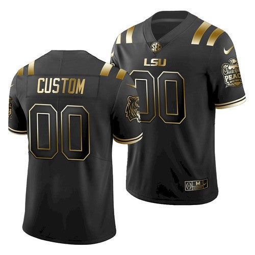 Custom Lsu Tigers Jersey Name and Number NCAA College Football Black
