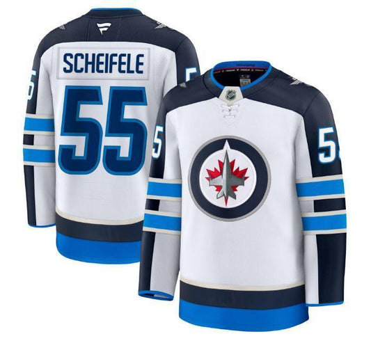 Custom Mark Scheifele Jets Jersey - White All Stitched
