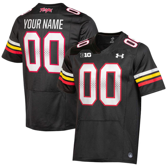 Custom Maryland Terrapins Jersey Name and Number College Football Black Alternate – All Stitched