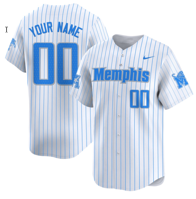 Custom Memphis Tigers Jersey Name and Number Pinstripe All Stitched