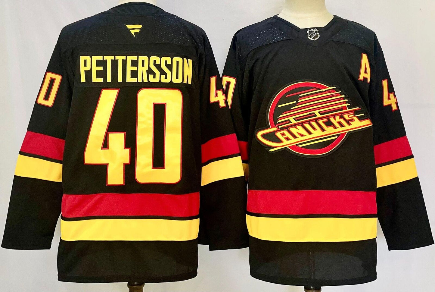 Custom Men Brock Boeser Canucks Black Jersey All Stitched (Copy) (Copy)