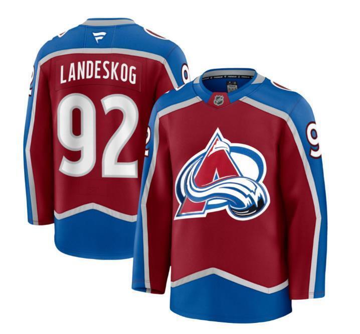 Custom Men Gabriel Landeskog Avalanche Burgundy Jersey All Stitched