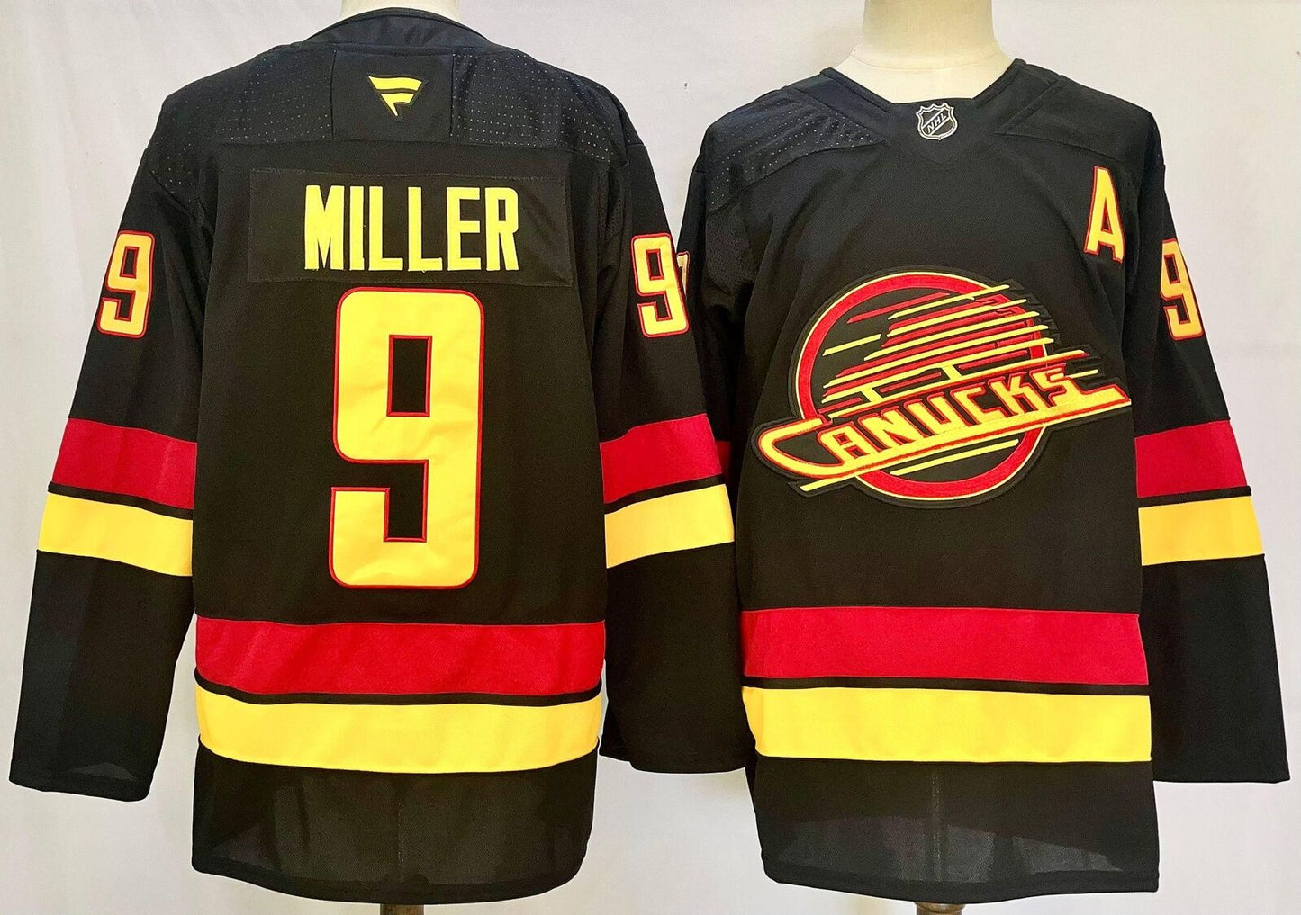 Custom Men J.T. Miller Canucks Black Jersey All Stitched