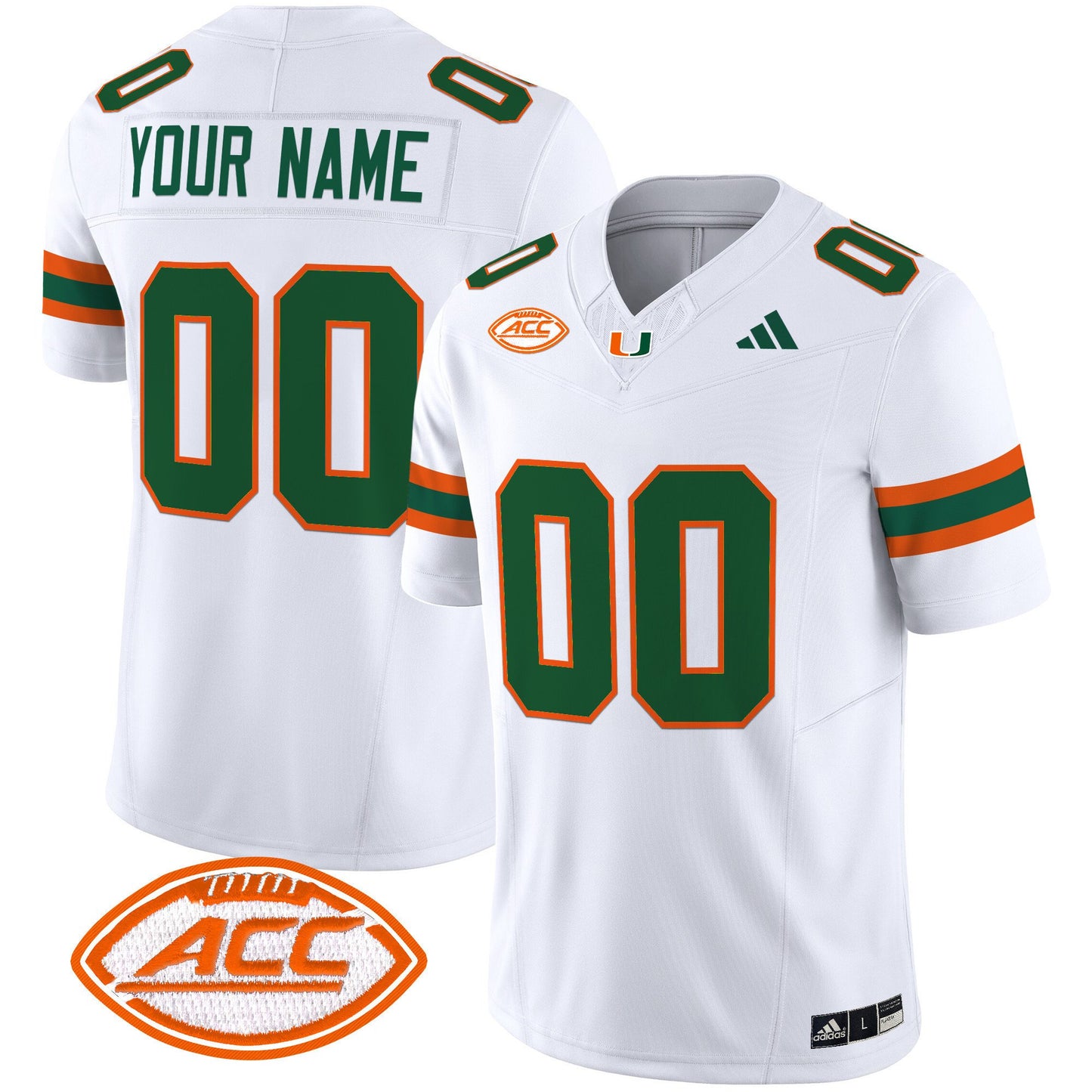 Custom Miami Hurricanes Jersey Name, Number 2025 Limited Stitched White