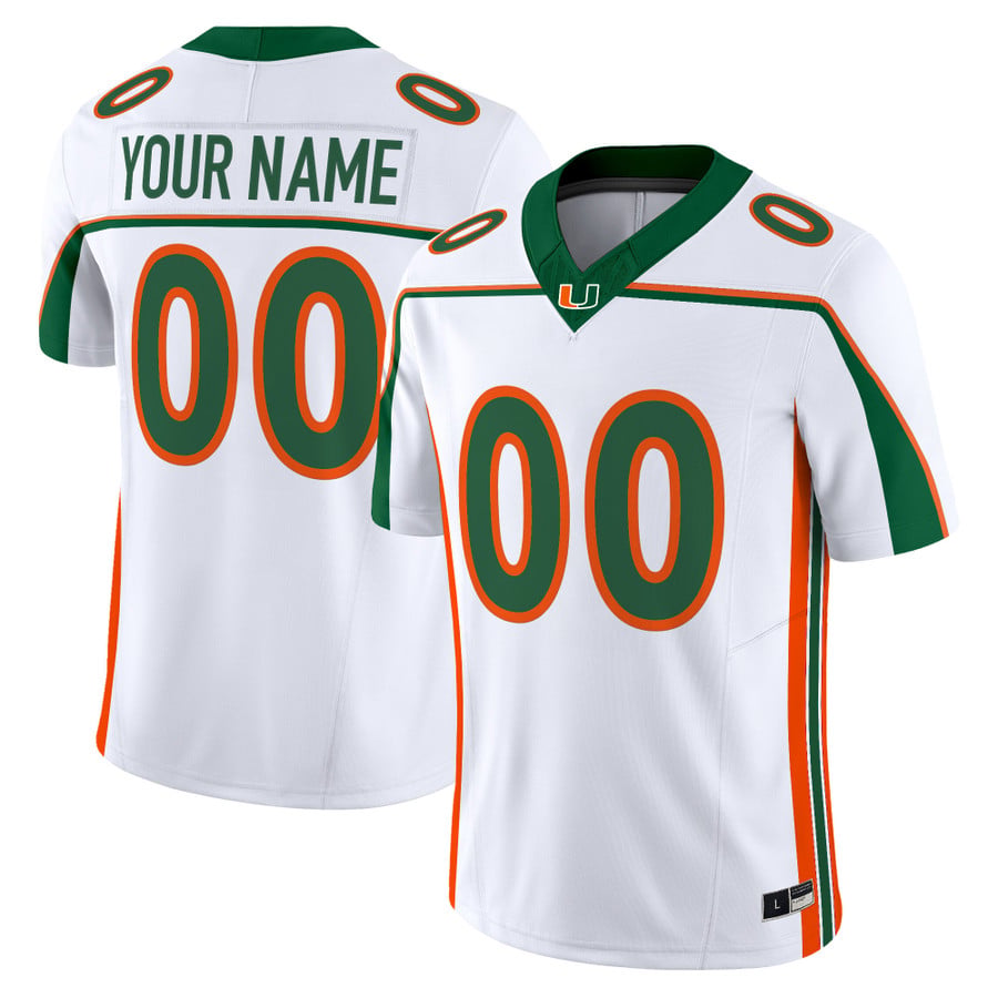 Custom Miami Hurricanes Jersey Throwback Name Number 2025 Vapor Limited Stitched