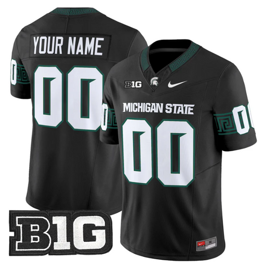 Custom Michigan State Spartans Jersey 2025 Vapor Limited Stitched Black