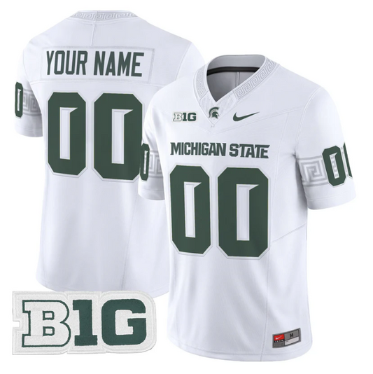 Custom Michigan State Spartans Jersey 2025 Vapor Limited Stitched White