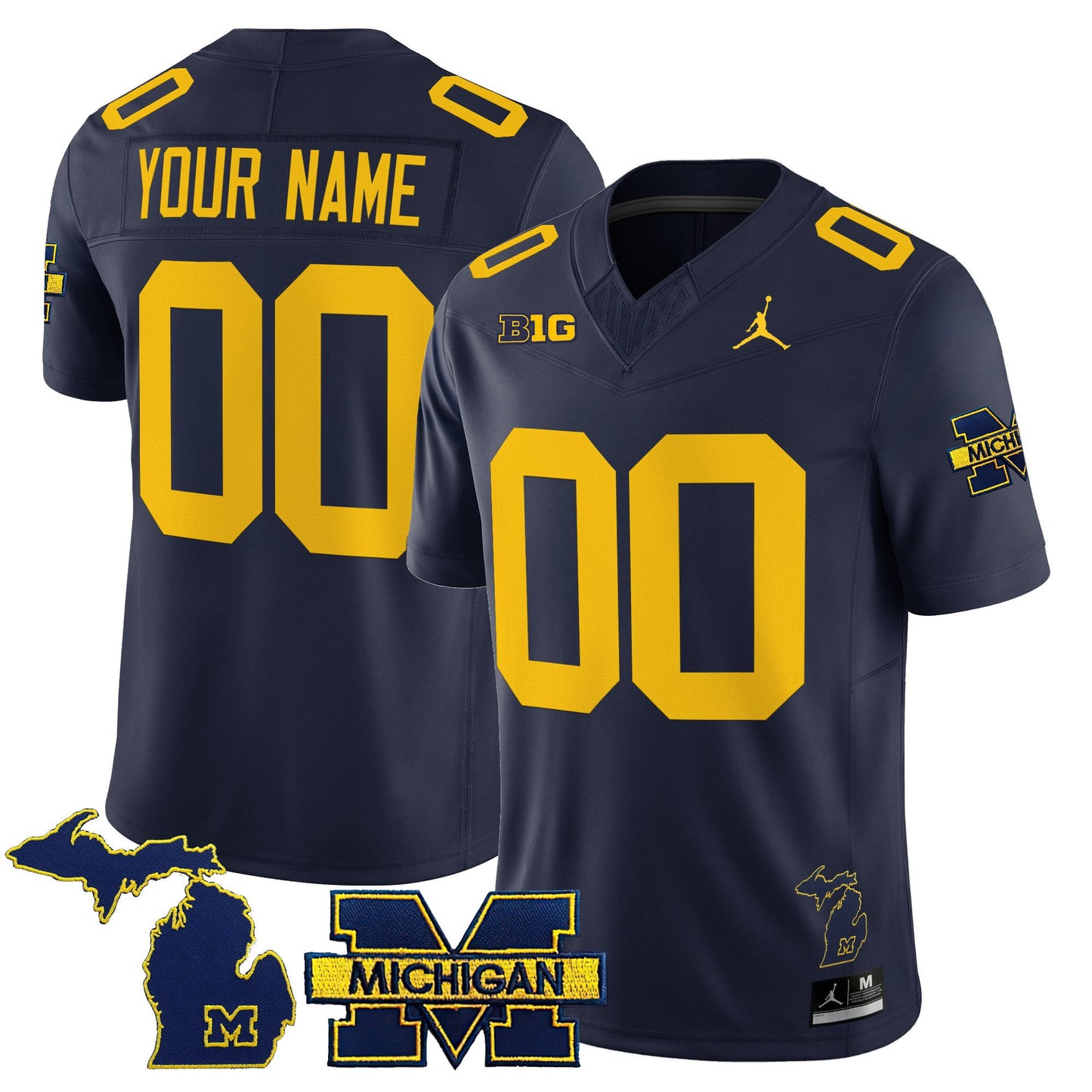 Custom Michigan Wolverines Jersey Name, Number 2025 Vapor Stitched Navy