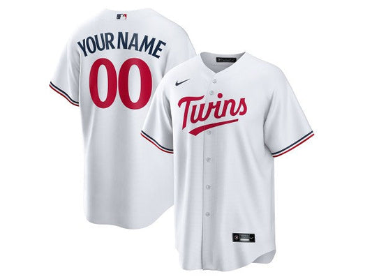 Custom Minnesota Twins Cool Base Jersey - White