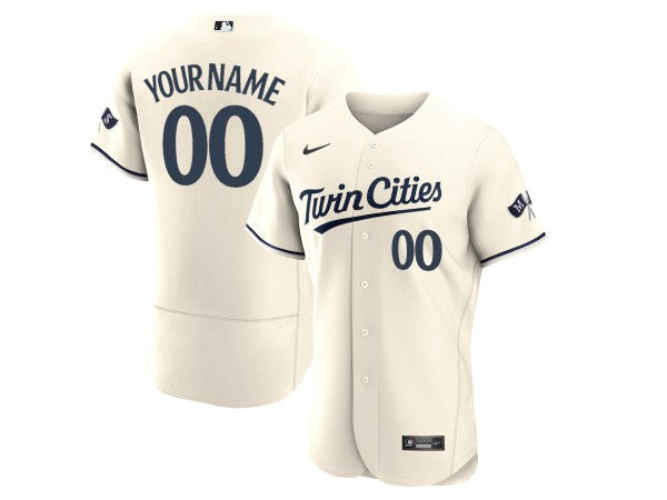 Custom Minnesota Twins Flex Base Jersey - Cream