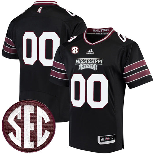 Custom Mississippi State Jersey Name and Number College Football Black Premier – All Stitched
