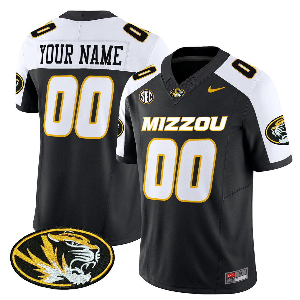 Custom Missouri Tigers Jersey Name, Number 2025 Vapor Limited Stitched Black Alter