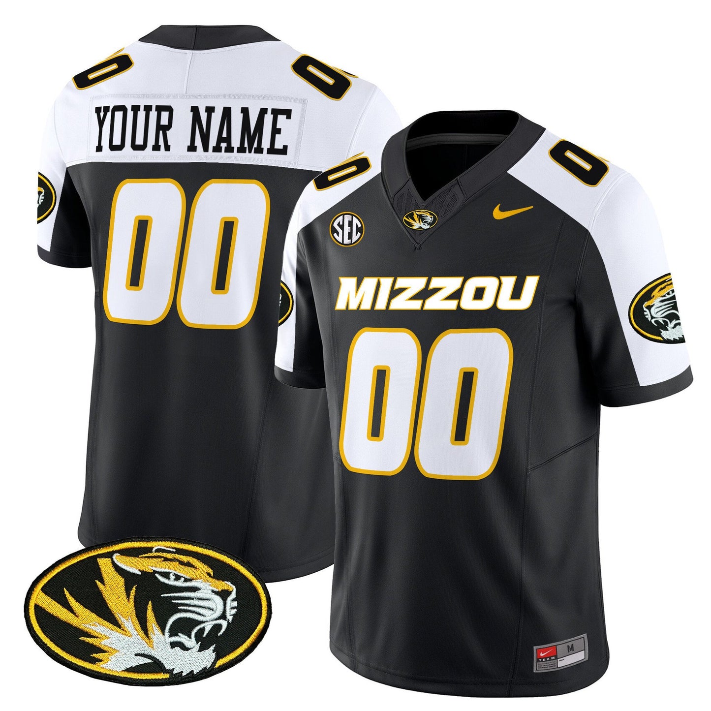 Custom Missouri Tigers Jersey Name, Number 2025 Vapor Limited Stitched Black Alter