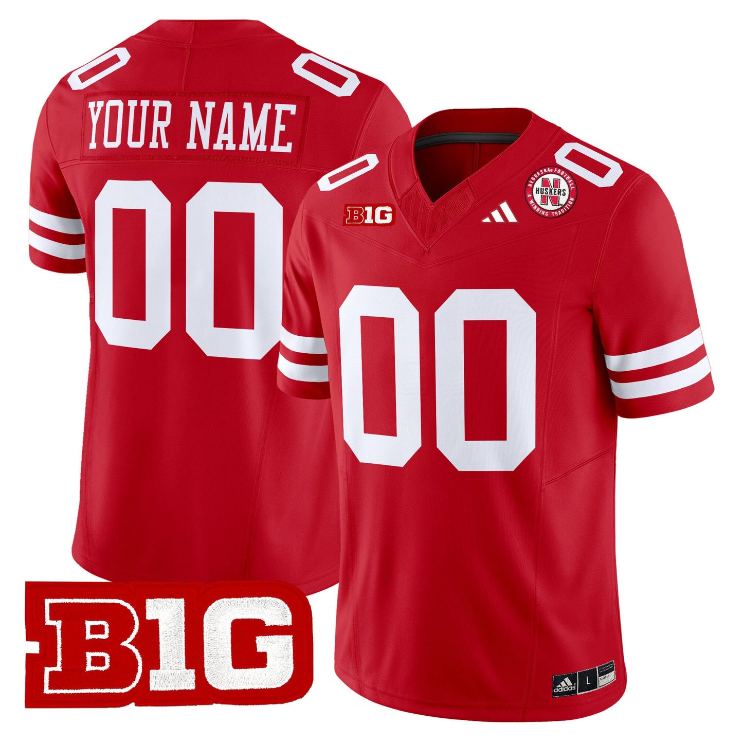 Custom Nebraska Cornhuskers Jersey Name, Number 2025 Stitched Scarlet