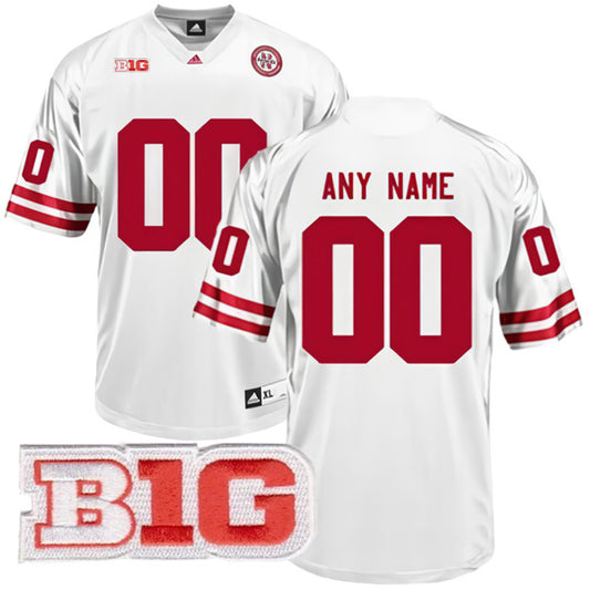 Custom Nebraska Cornhuskers Jersey Name and Number College Football White – All Stitched