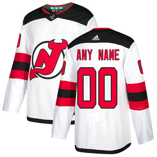 Custom New Jersey Devils White Home Stitched 2017-2018 NHL Jersey