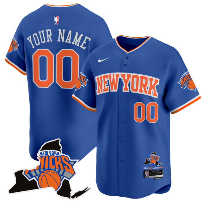 Custom New York Knicks Jersey Vapor Limited Baseball Stitched Icon