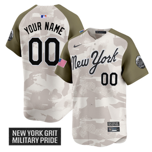 Custom New York Mets Jersey 2025 Armed Forces Day Vapor Stitched Alternate