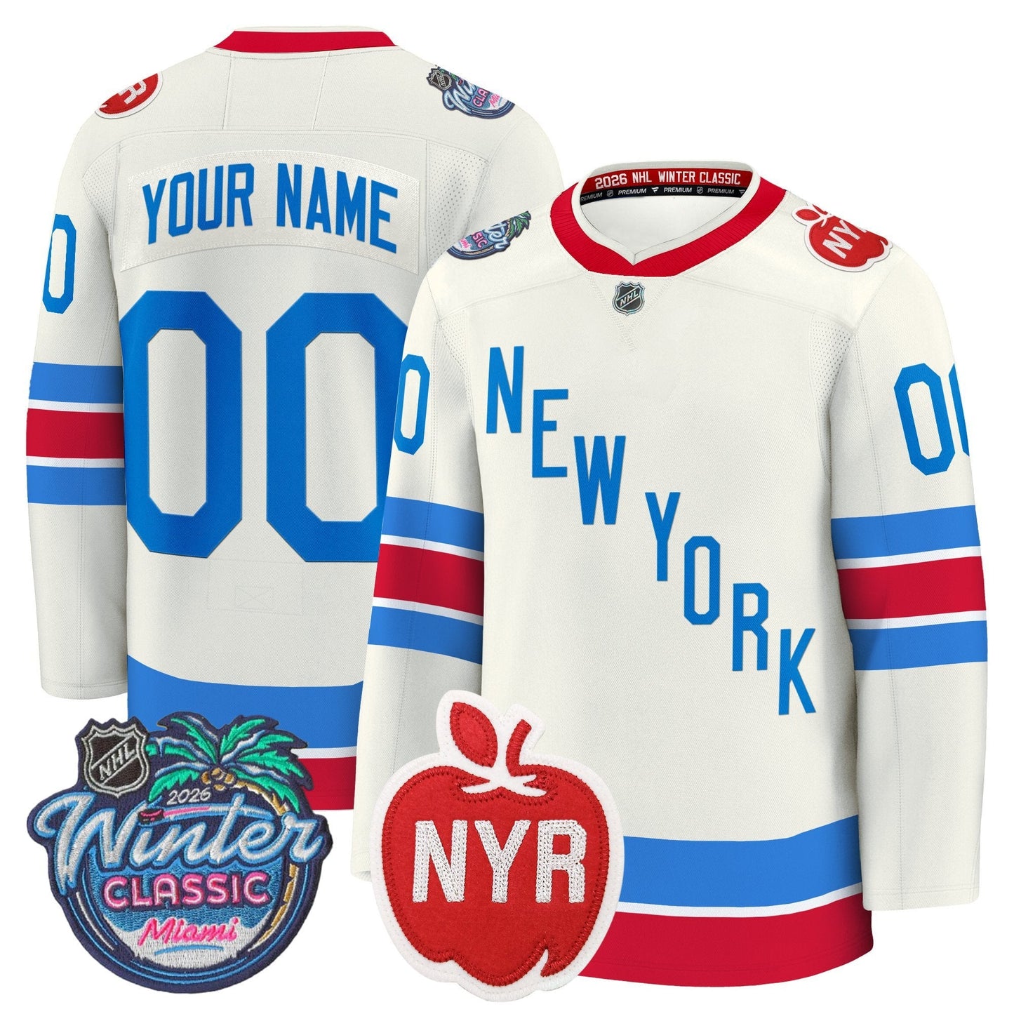 Custom New York Rangers Jersey Name, Number 2026 Winter Classic Premium Stitched