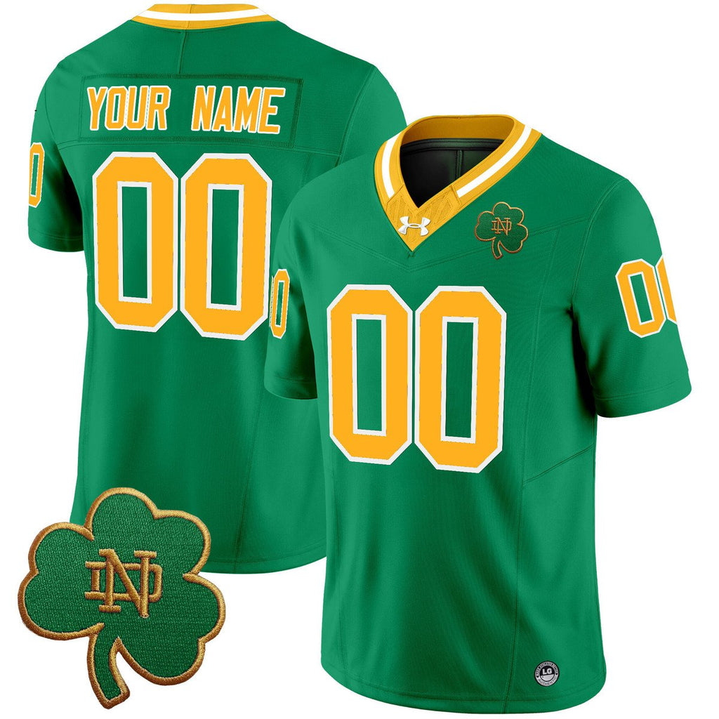 Custom Notre Dame Jersey Name, Number 2025 Vapor Limited V3 Stitched Throwback