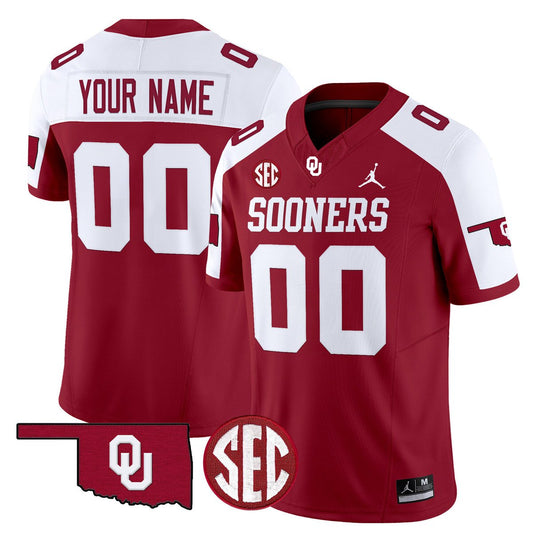 Custom Oklahoma Sooners Jersey Name, Number 2025 Limited Stitched Alternate