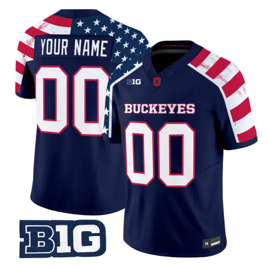 Custom Ohio State Buckeyes Jersey America 250 Edition Vapor Limited Stitched