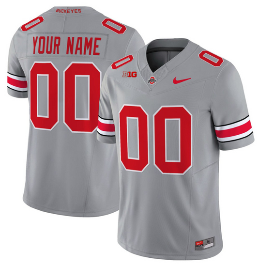 Custom Ohio State Buckeyes Jersey Name, Number Football Stitched Gray