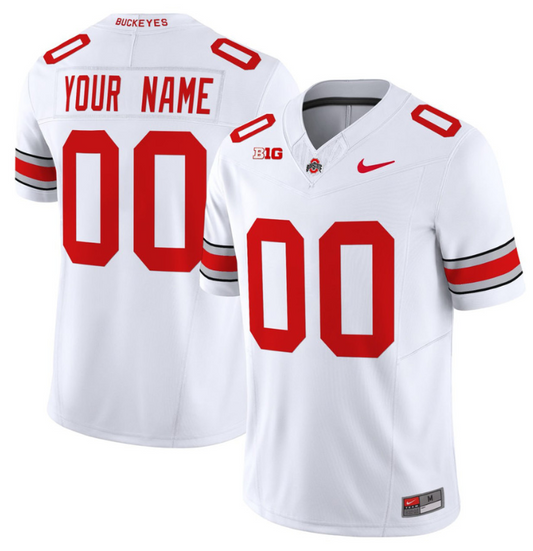 Custom Ohio State Buckeyes Jersey Name, Number Football Stitched White