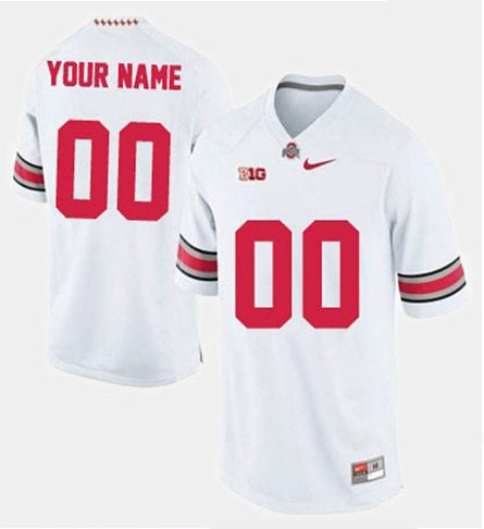 Custom Ohio State Buckeyes Jersey Name and Number NCAA College Football White
