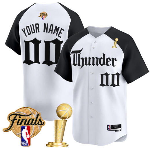 Custom Oklahoma City Thunder Jersey Gothic Storm 2025 Champions Stitched