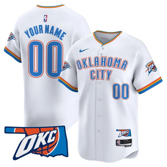 Custom Oklahoma City Thunder Jersey Vapor Baseball Stitched Association