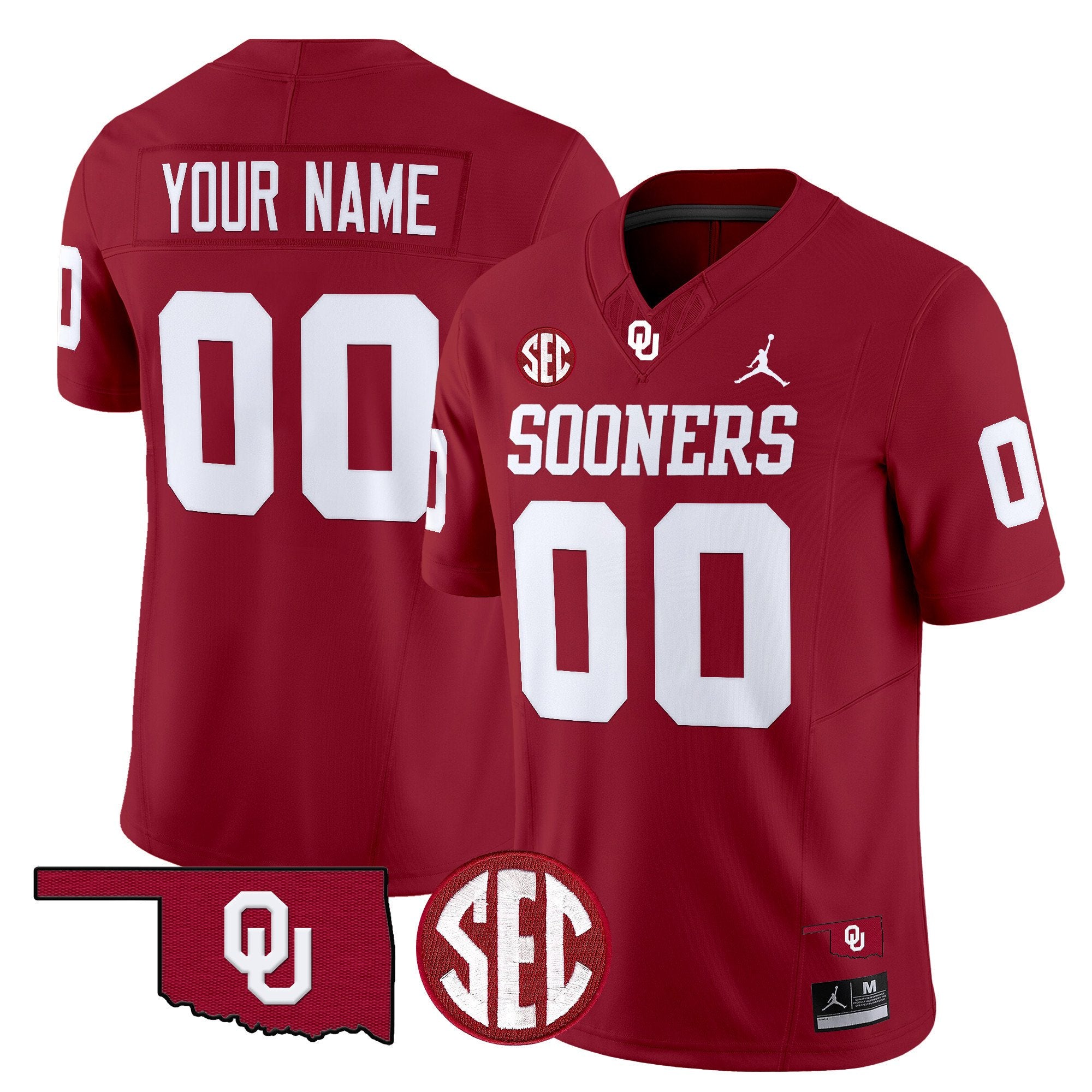 Custom Oklahoma Sooners Jersey Name, Number 2025 Limited Stitched Crimson