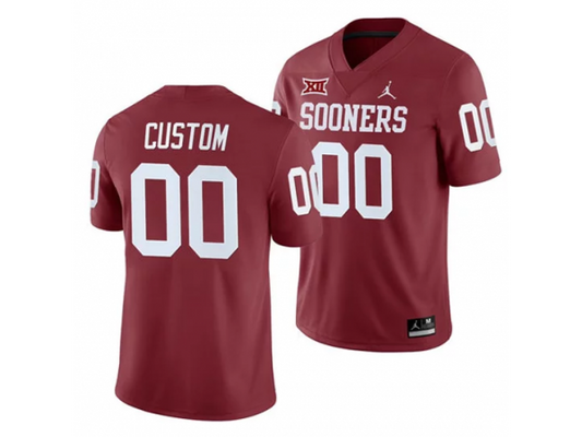 Custom Oklahoma Sooners Red Football Jersey