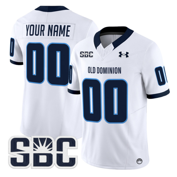 Custom Old Dominion Monarchs Jersey Name, Number 2025 Vapor Stitched White