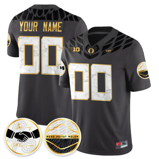Custom Oregon Ducks Jersey Name, Number 2025 Shoe Duck Stitched Black