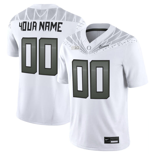 Custom Oregon Ducks Jersey Name, Number 2025 Vapor Limited V2 Stitched White