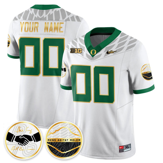 Custom Oregon Ducks Jersey Name, Number 2025 Shoe Duck Stitched White
