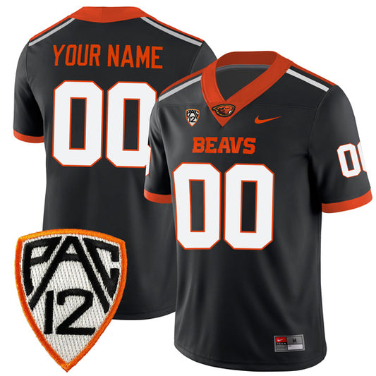 Custom Oregon State Beavers Jersey Name and Number College Football Black Home Game – All Stitched