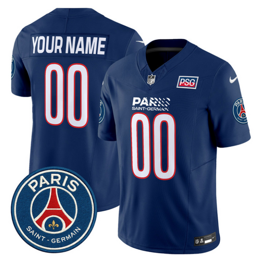 Custom Paris Saint-Germain 2025 Jersey Name, Number Football Stitched Navy