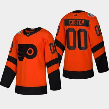 Custom Philadelphia Flyers Coors Light 2019 Stadium Series Orange  Jersey