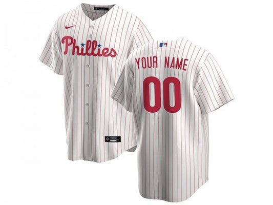 Custom Philadelphia Phillies Cool Base Jersey White