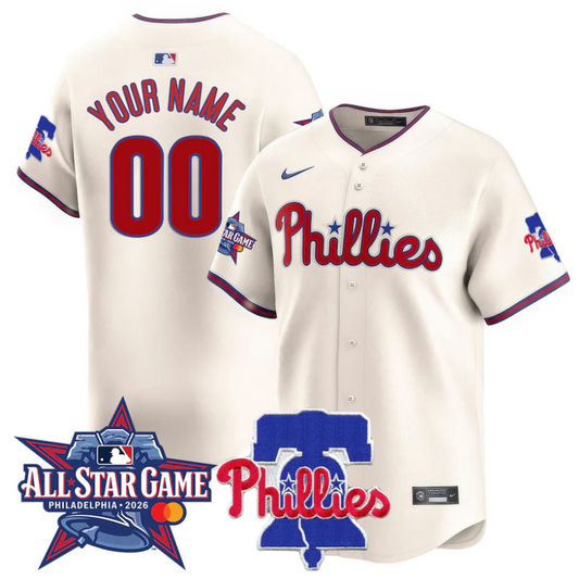 Custom Philadelphia Phillies Jersey 2026 MLB All-Star Stitched Cream