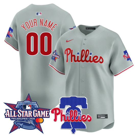 Custom Philadelphia Phillies Jersey 2026 MLB All-Star Stitched Gray