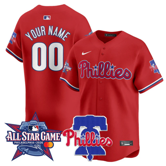Custom Philadelphia Phillies Jersey 2026 MLB All-Star Stitched Red