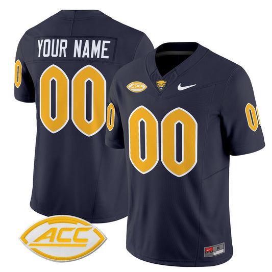 Custom Pittsburgh Panthers Jersey Stitched Navy